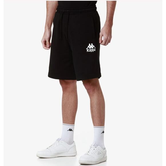 Kappa Men's Authentic Uppsala French Terry Sweat Shorts (Black/White) Medium NWT - Picture 4 of 4